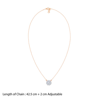 Rose Gold Blooming Flora Lab Grown Diamond Necklace