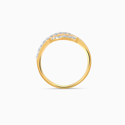 Gold Interlocking Lab Grown Diamond Ring