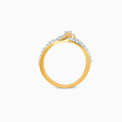 Gold Flora Lab Grown Diamond Ring