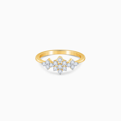 Gold Floret Wreath Lab Grown Diamond Ring