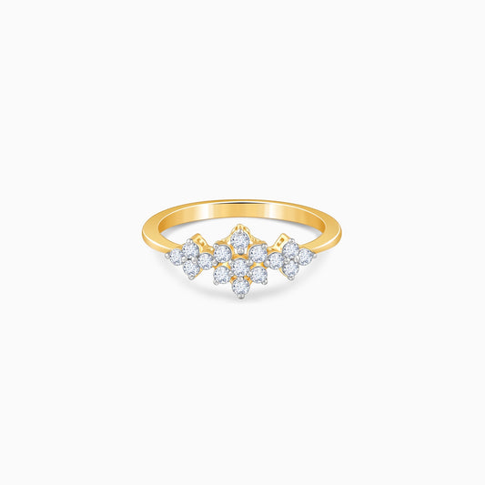 Gold Floret Wreath Lab Grown Diamond Ring