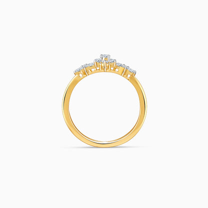 Gold Floret Wreath Lab Grown Diamond Ring