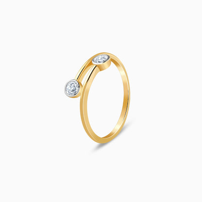 Gold Bypass Lab Grown Diamond Ring