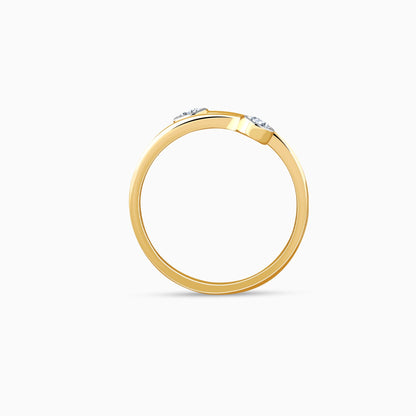 Gold Bypass Lab Grown Diamond Ring