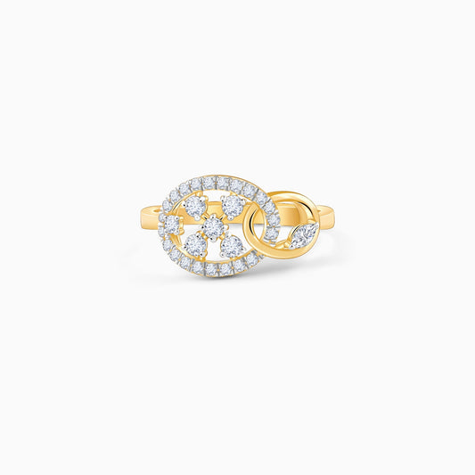 Gold Dual Loop Lab Grown Diamond Ring