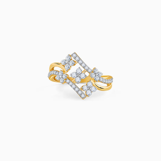 Gold Floral Vibe Lab Grown Diamond Ring