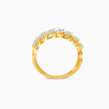 Gold Curl Lab Grown Diamond Ring