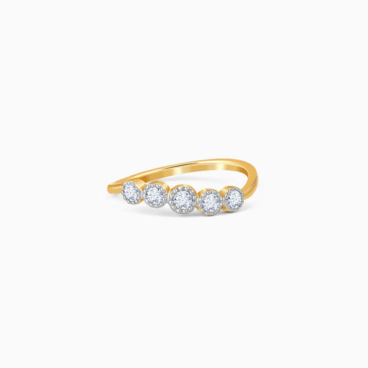 Gold Classic Bezel Lab Grown Diamond Ring