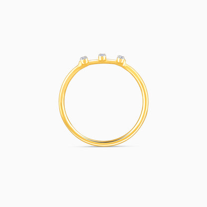Gold Tribar Diamond Ring