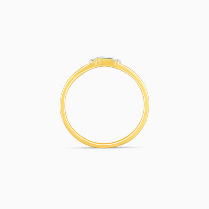 Gold Rectangular Diamond Ring