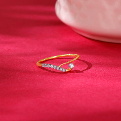 Gold Beckon Diamond Ring