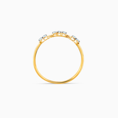 Gold Merger Diamond Ring