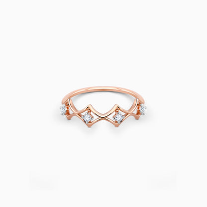 Rose Gold Quadril Diamond Ring