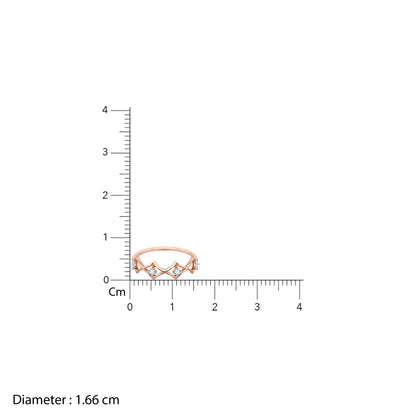 Rose Gold Quadril Diamond Ring