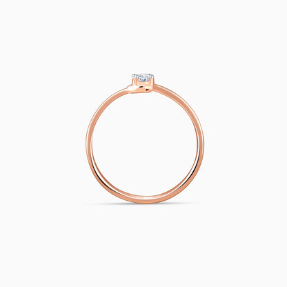 Rose Gold Solitaire Diamond Ring