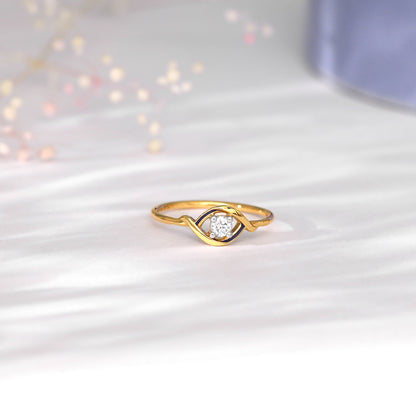 Gold Lifelong Love Solitaire Diamond Ring