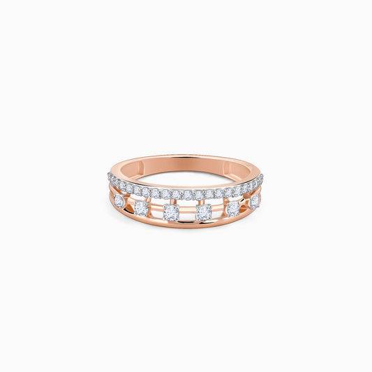 Rose Gold Amicable Diamond Ring