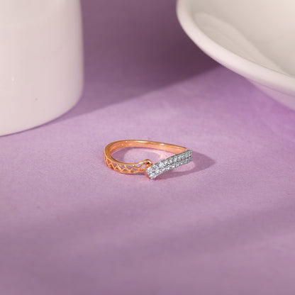 Rose Gold Flicker Diamond Ring