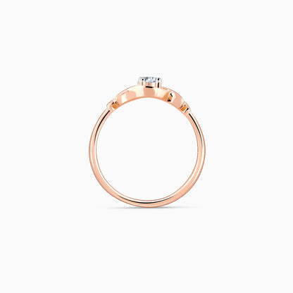 Rose Gold Jubilant Solitaire Lab Grown Diamond Ring