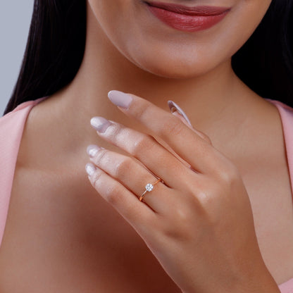 Rose Gold Sparkling Her Lab Grown Diamond Ring