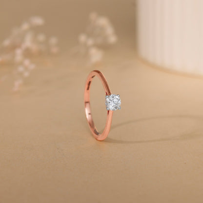 Rose Gold Sparkling Her Lab Grown Diamond Ring