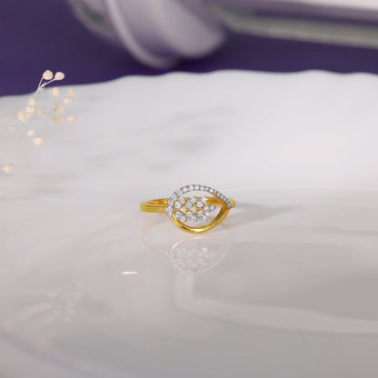 Gold Branchshine Diamond Ring
