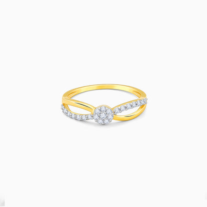 Gold Intertwined Spark Lab Grown Diamond Ring