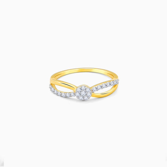 Gold Intertwined Spark Lab Grown Diamond Ring