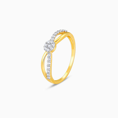 Gold Intertwined Spark Lab Grown Diamond Ring
