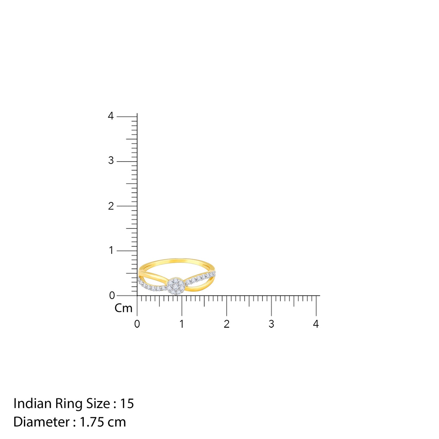 Gold Intertwined Spark Lab Grown Diamond Ring
