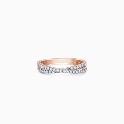 Rose Gold Thea Criss Cross Lab Grown Diamond Ring