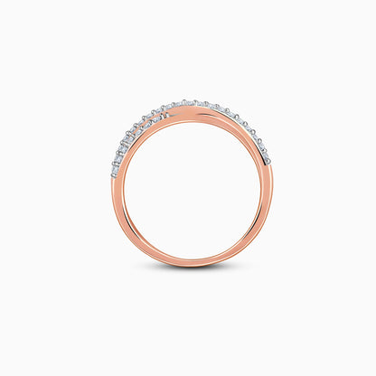 Rose Gold Thea Criss Cross Lab Grown Diamond Ring