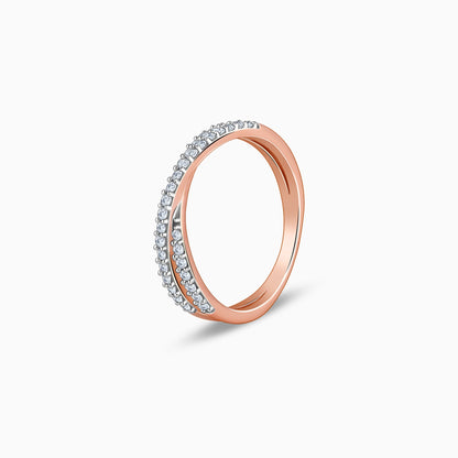 Rose Gold Thea Criss Cross Lab Grown Diamond Ring