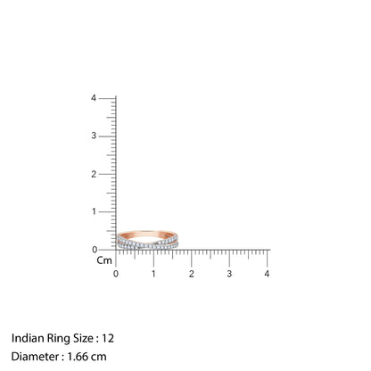 Rose Gold Thea Criss Cross Lab Grown Diamond Ring