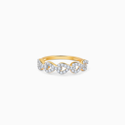 Gold Queen of Hearts Diamond Ring