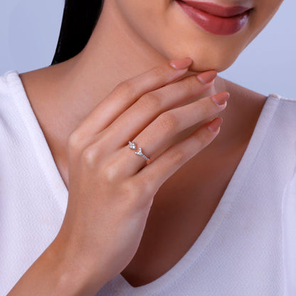 Rose Gold Heartshot Diamond Ring