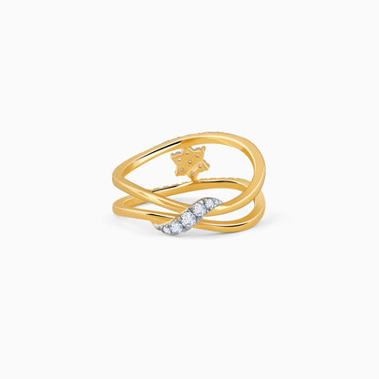 Gold Goldilocks Diamond Ring