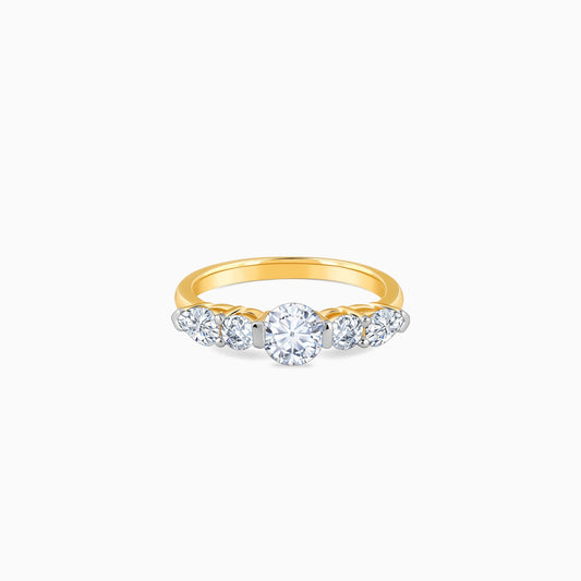 Gold Diva Solitaire Diamond Ring