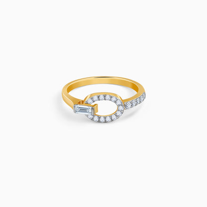Gold Glamourous Cirque Lab Grown Diamond Ring