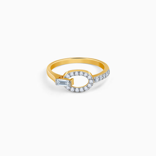 Gold Glamourous Cirque Lab Grown Diamond Ring