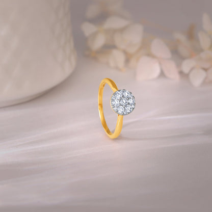 Gold Dew Drop Diamond Ring