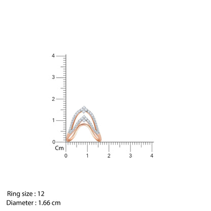 Rose Gold Royal Union Vanki Diamond Ring