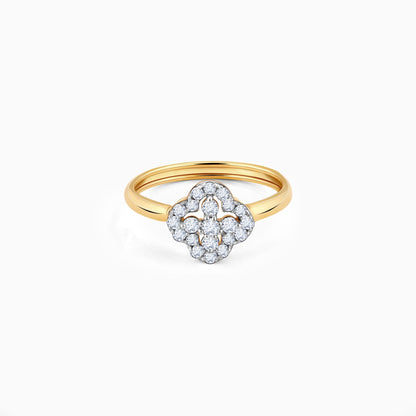 Gold Fleurir Diamond Ring