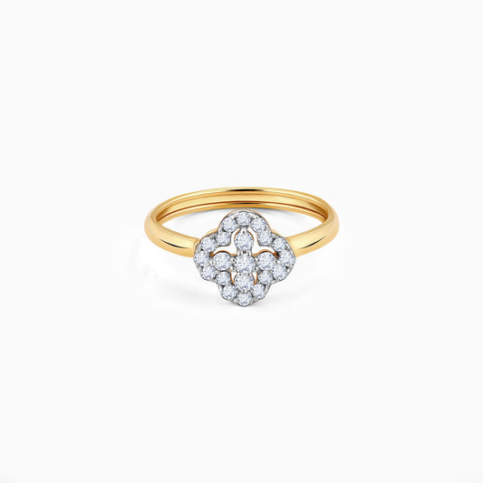 Gold Fleurir Diamond Ring