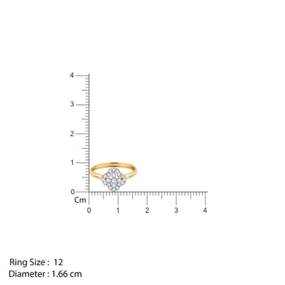 Gold Fleurir Diamond Ring
