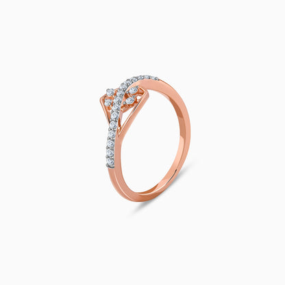 Rose Gold Foliage Diamond Ring