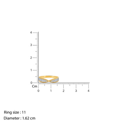 Gold Twined Desire Diamond Ring