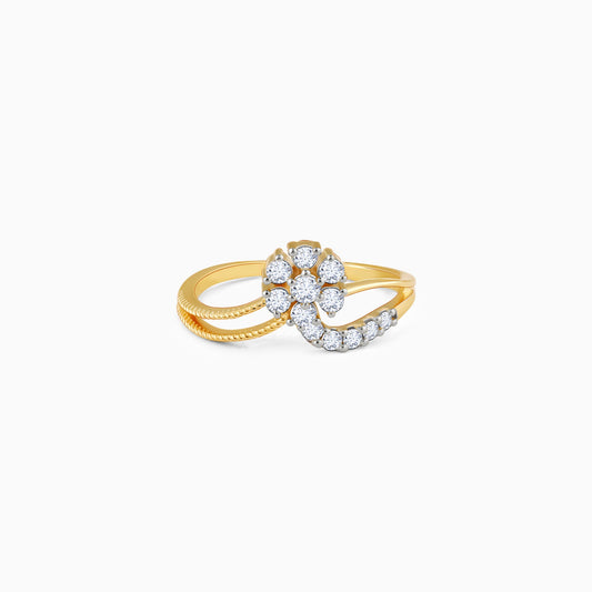 Gold Daisy Delight Lab Grown Diamond Ring