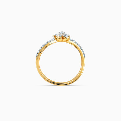 Gold Floret Diamond Ring