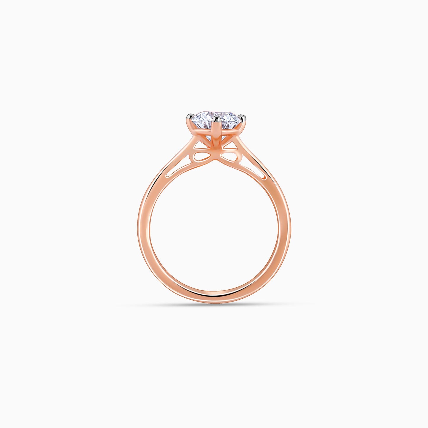 Rose Gold Yolo Solitaire Lab Grown Diamond Ring